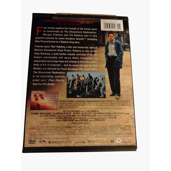 The Shawshank Redemption DVD Movie Tim Robbins Morgan Freeman - Picture 6 of 6